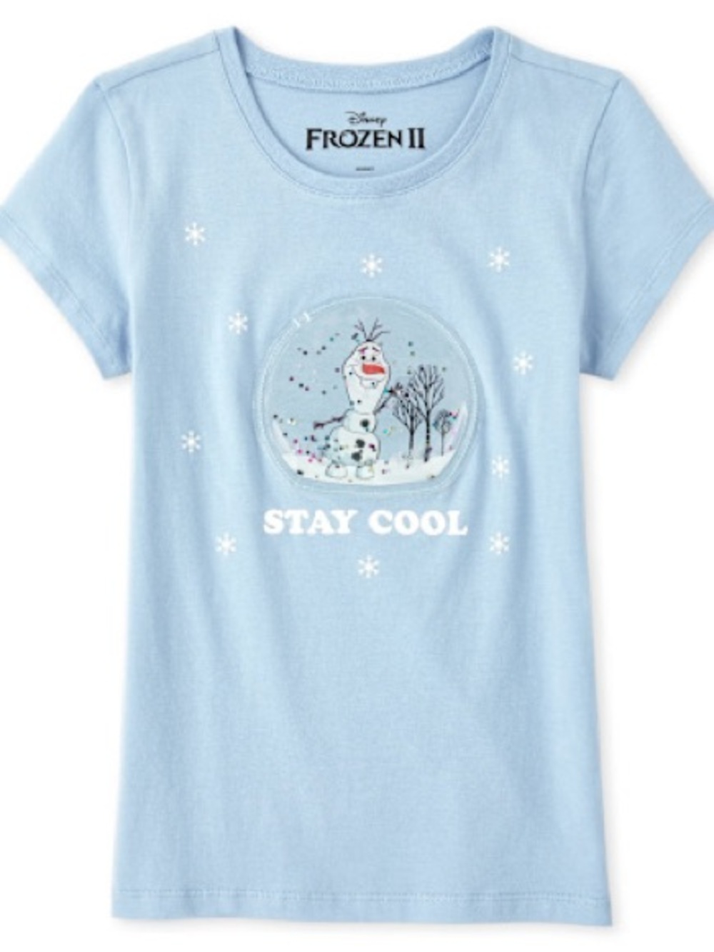 Girls Disney Frozen 2 Shakey Olaf Graphic Tee - Party Blue